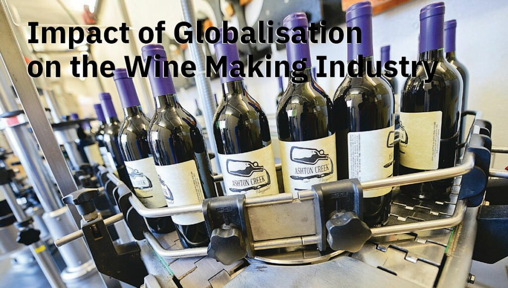 Mass production line of wine