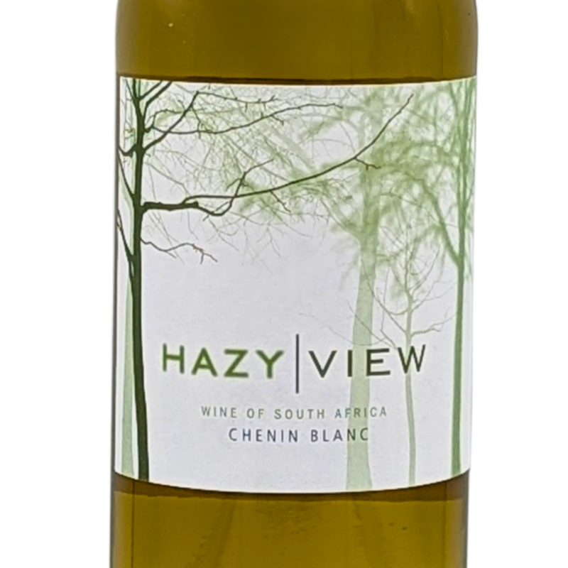 front label of a bottle of hazy view chenin blanc
