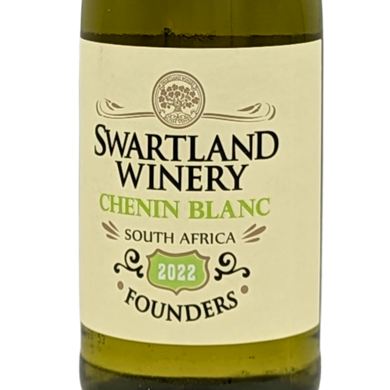 front label of a bottle of swartland winery chenin blanc