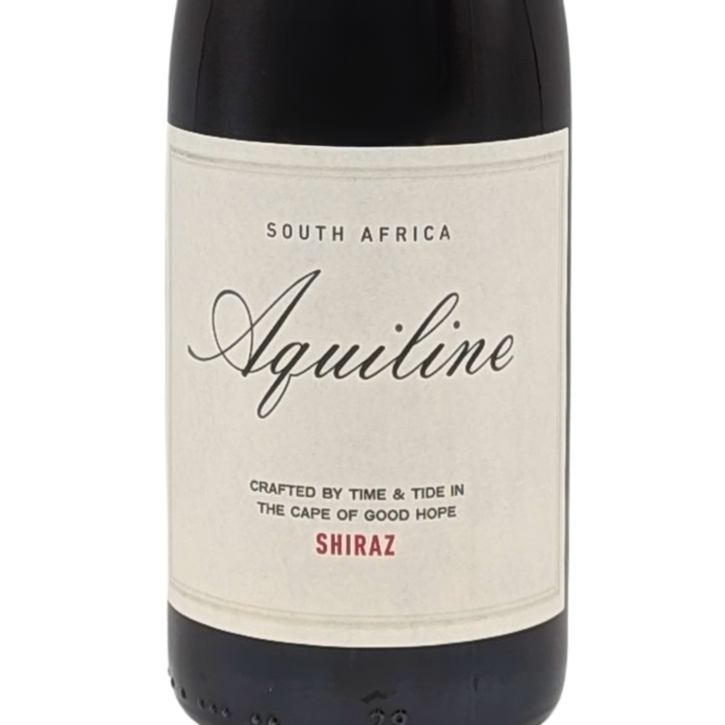 front label of a bottle of Aquiline Shiraz