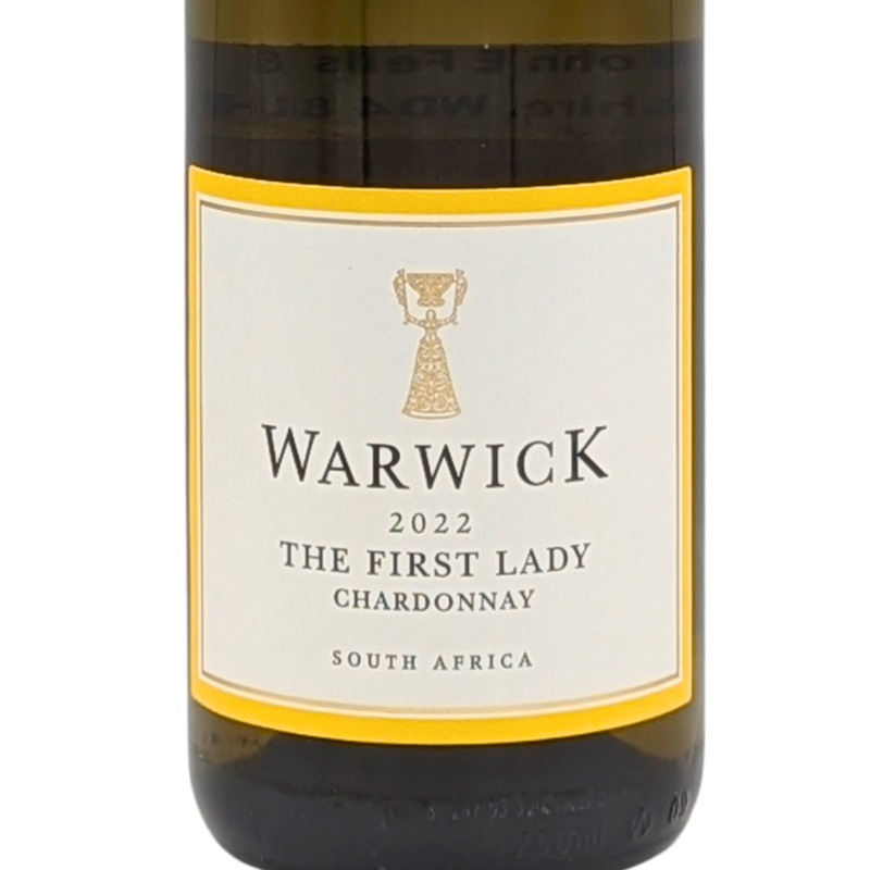 front label of a bottle of First Lady Chardonnay
