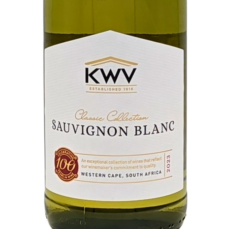 Front label of a bottle of KWV Classic Sauvignon Blanc