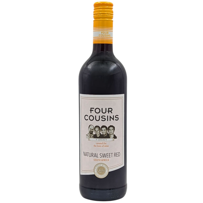 bottle of four cousins natural sweet red