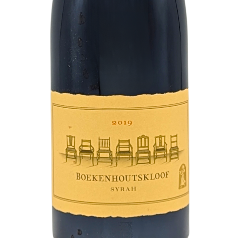 front label of a bottle of Boekenhoutskloof Syrah