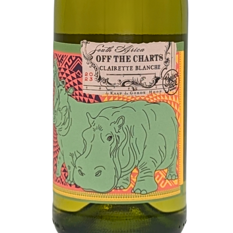 front label of a bottle of Off the Charts Clairette Blanc