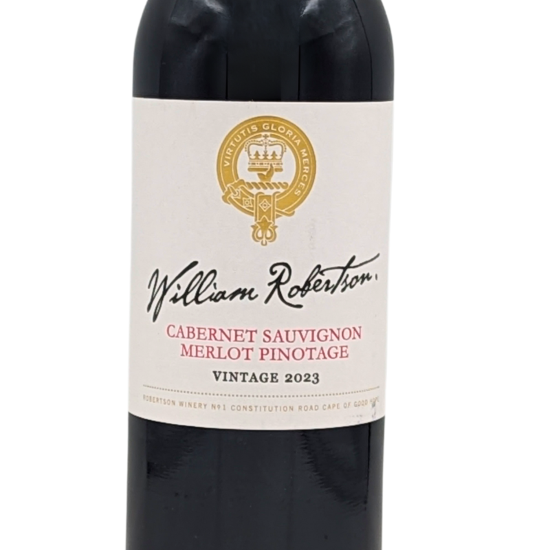 front label of a bottle of Robertson Cabernet Merlot Pinotage
