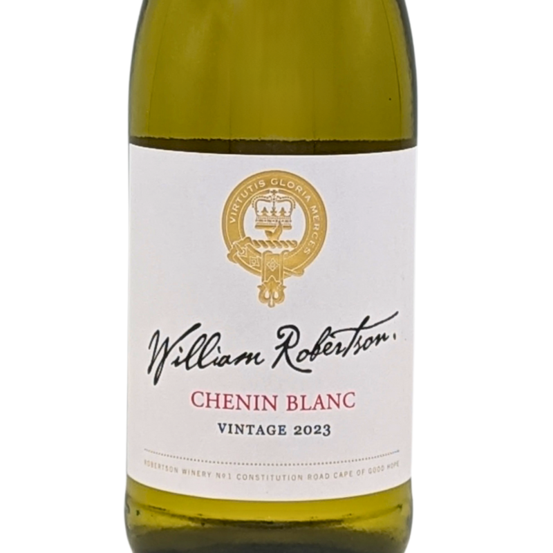 front label of a bottle of William Robertson Chenin Blanc