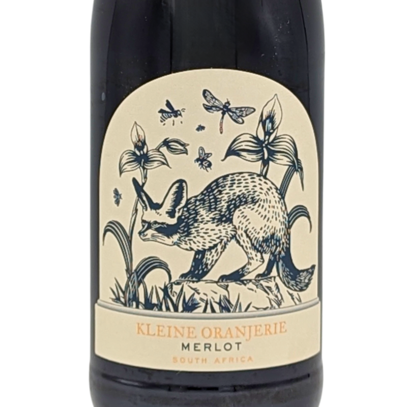 front label of a bottle of Flora and Fauna Merlot