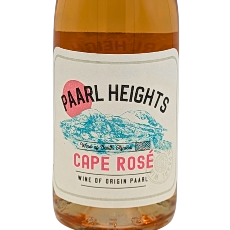 front label of a bottle of Paarl Heights Rose