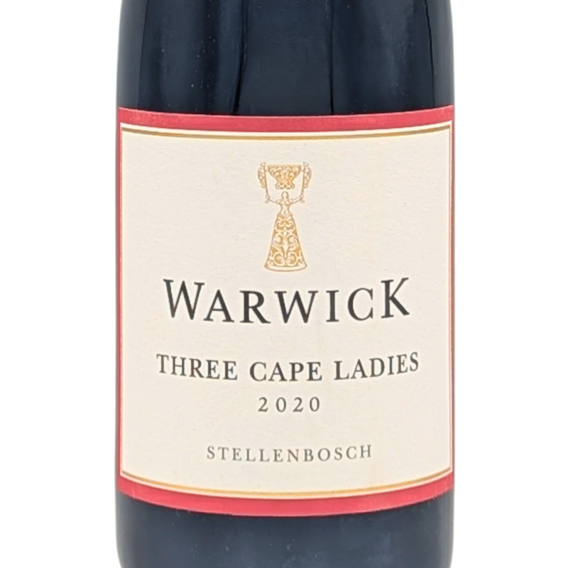 front label of a bottle of Three Cape Ladies by Warwick Estate