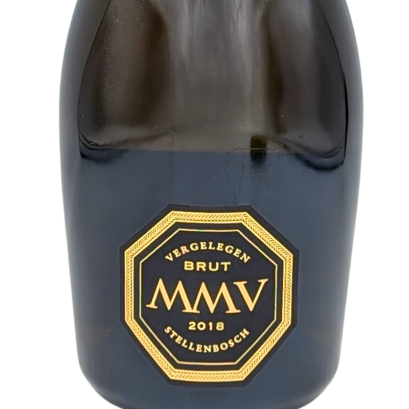 front label of a bottle of Vergelegen MMV Brut