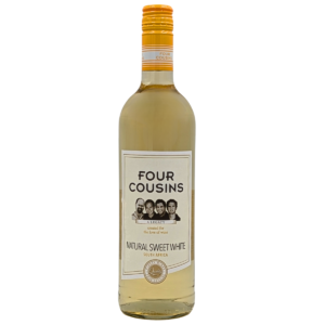 bottle of Four Cousins Natural Sweet White