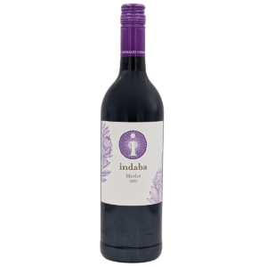 bottle of Indaba Merlot