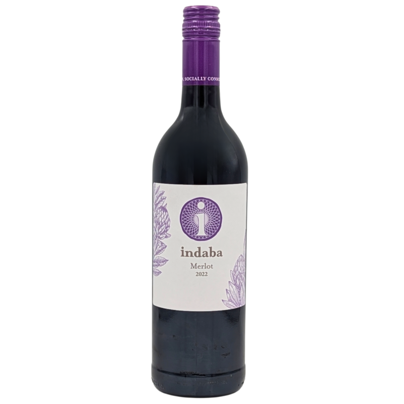 bottle of Indaba Merlot